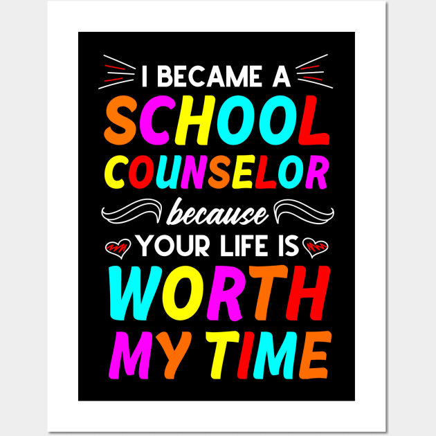 Cute School Counselor Wall Art by TheBestHumorApparel